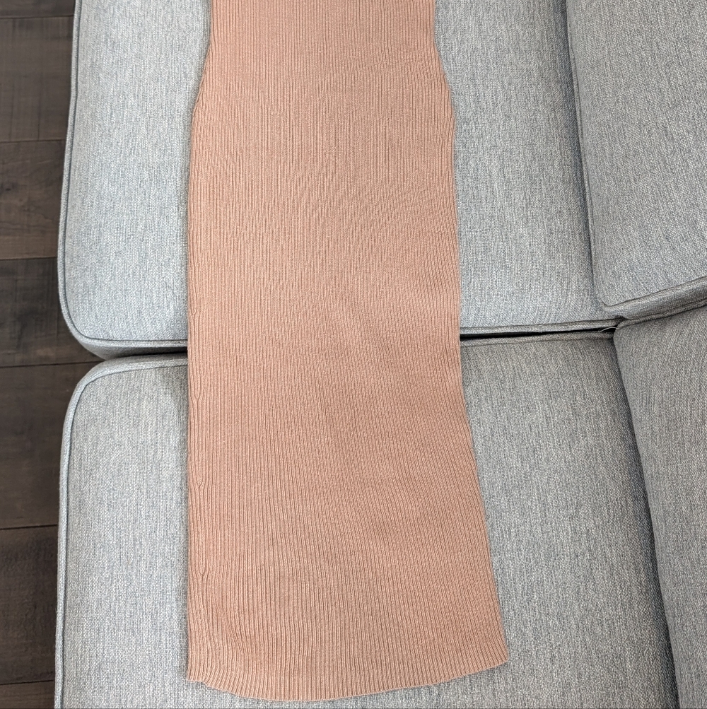 Elegant Tan Midi Dress